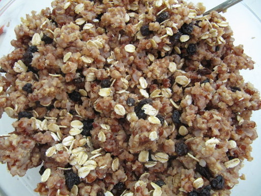 Bhutanese Red Rice, Millet, and Oat Breakfast Pudding
