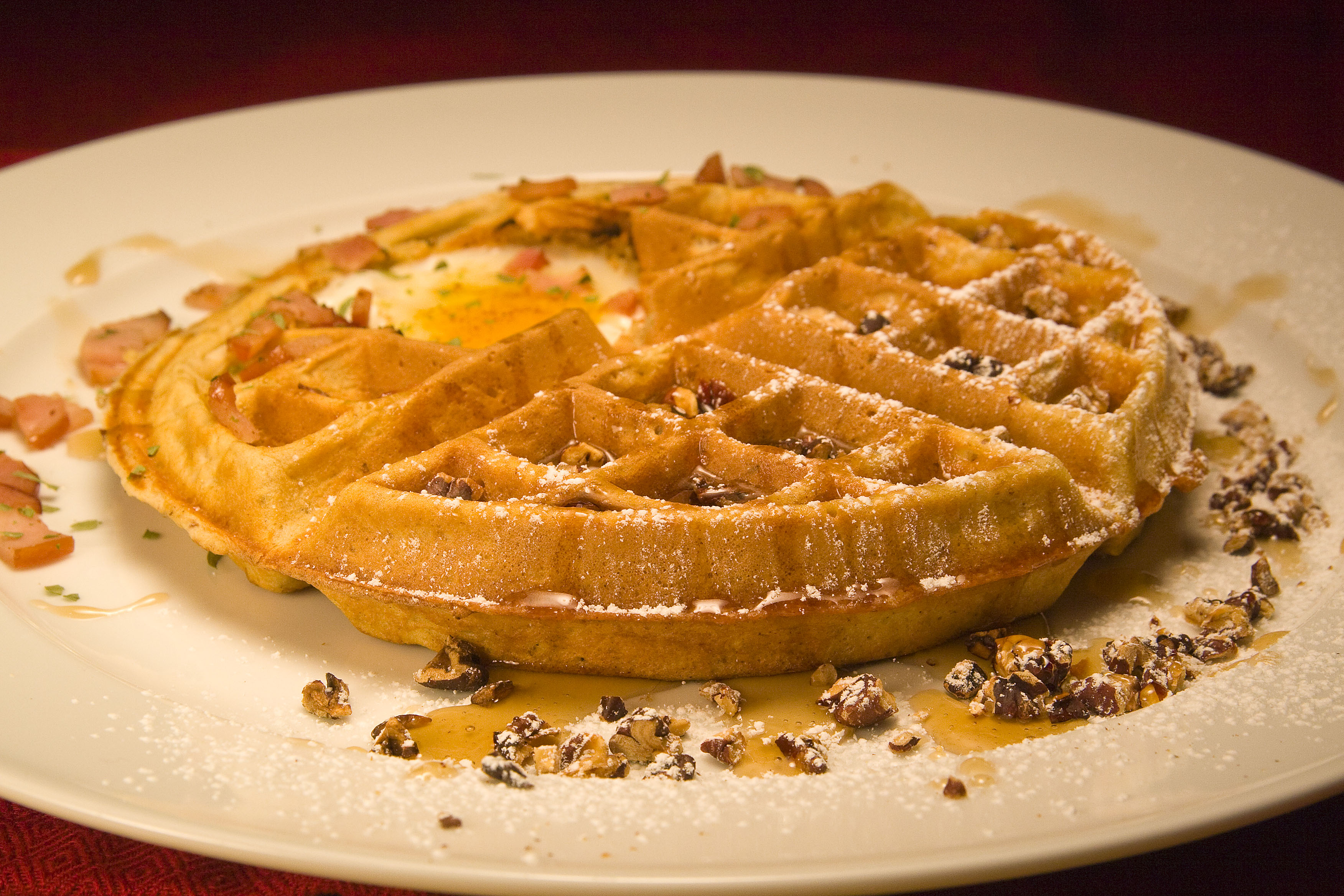 Egg in a Waffle