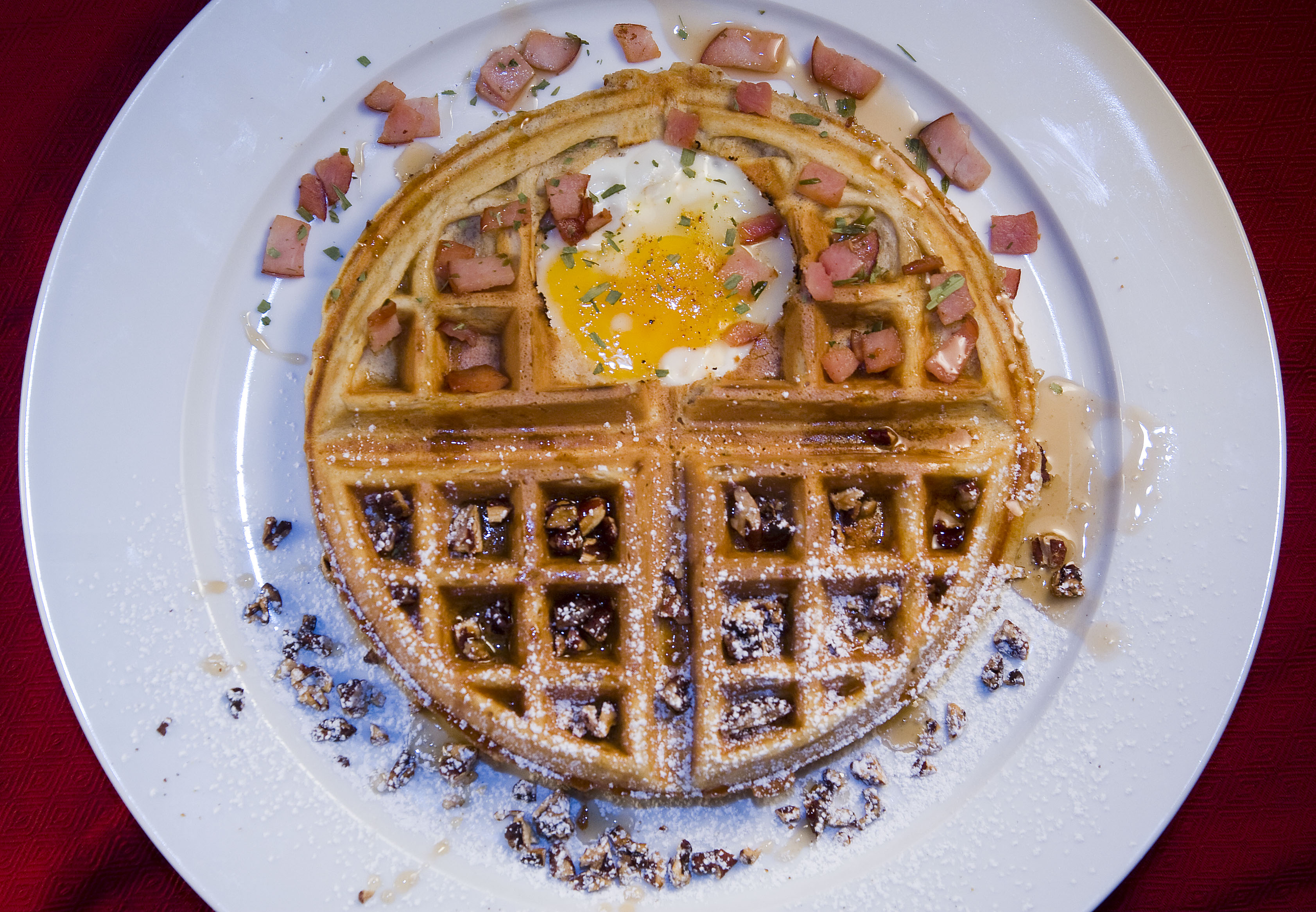 Egg in a Waffle