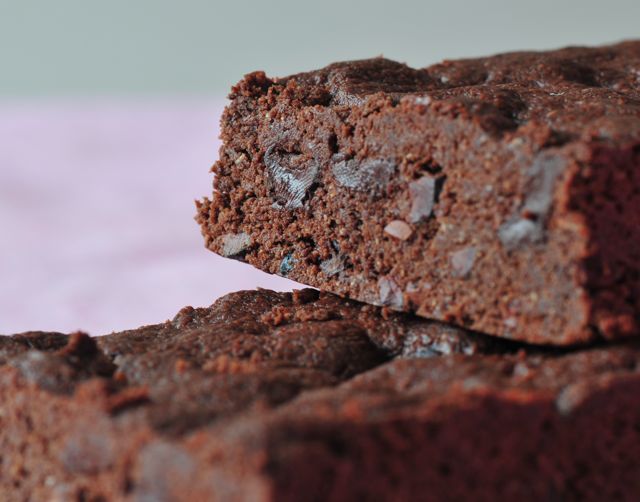 Chocolate cocoa nib shortbread