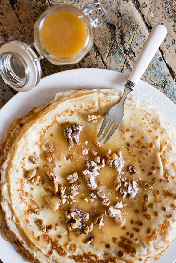 Perfect crepes with Salted Caramel Sauce