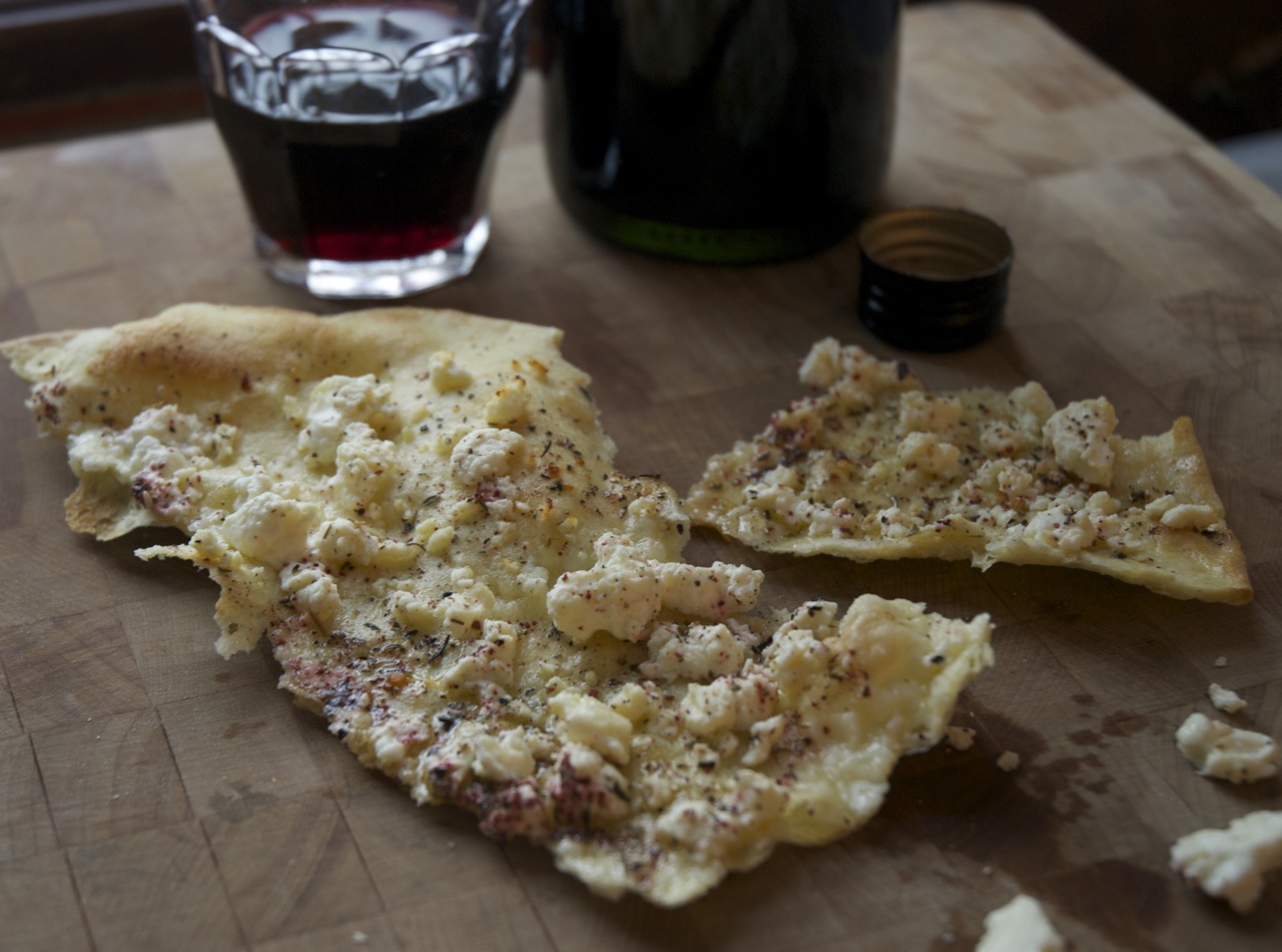 Sardinian Flatbread with Feta and Za' Atar