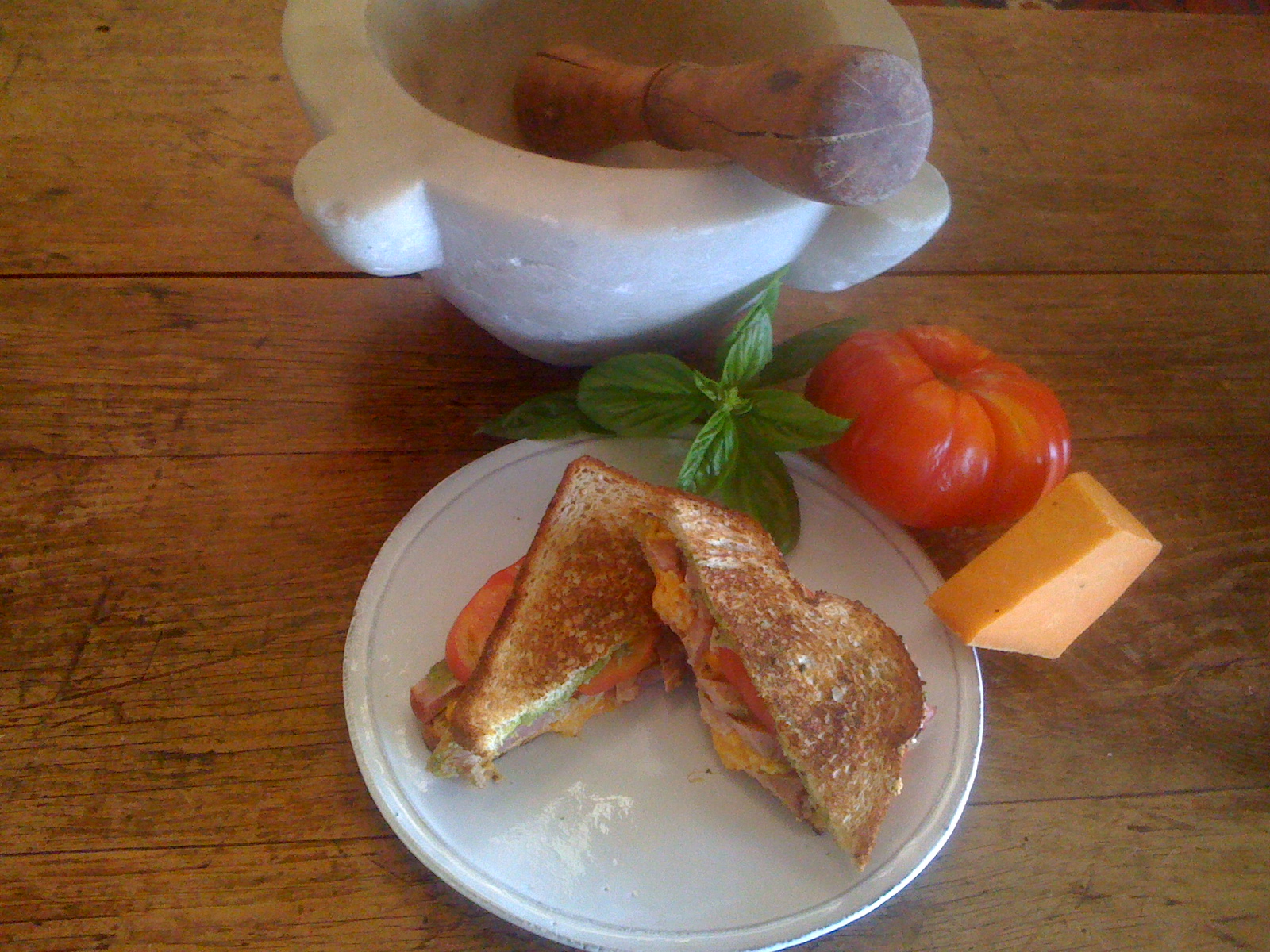 Mary's Plain Old Simple Ham and Cheese Sandwich