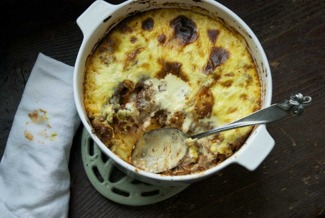 Pane Carasau and Lamb Deep Dish Lasagna