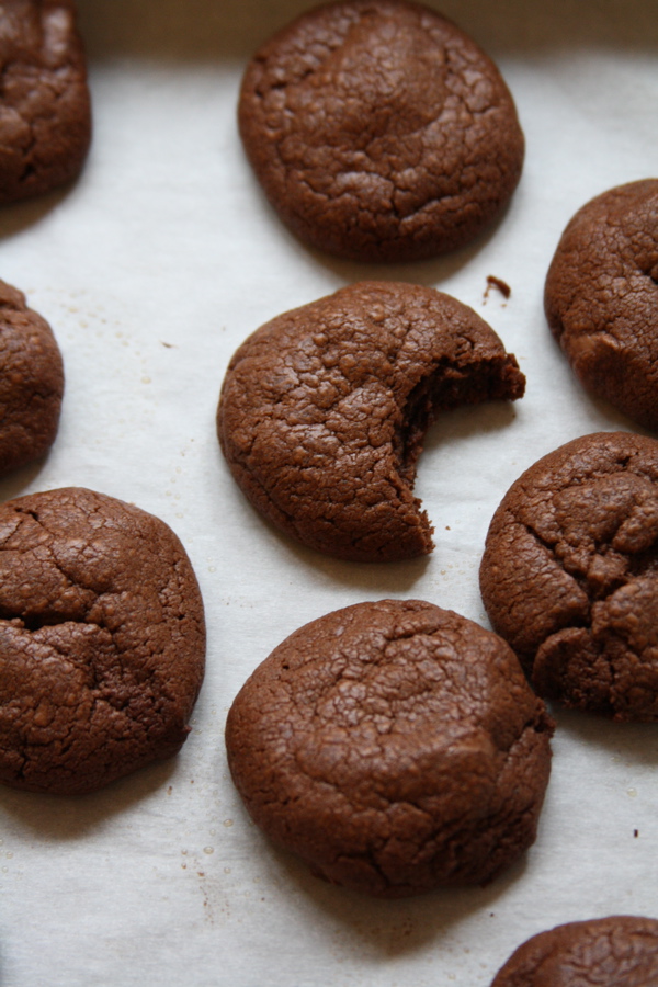Deep Chocolate Cookies with Milk Chocolate Chips