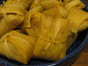 Maplelicious Sweet Tamales with Guajillo-Chocolate Sauce