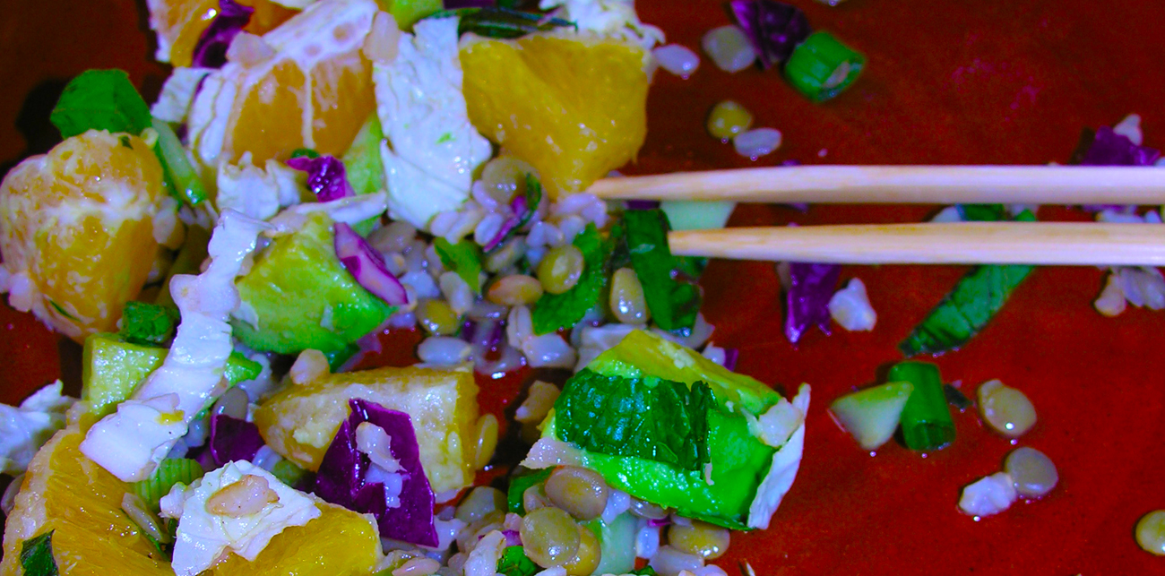 A New Year's lentil salad