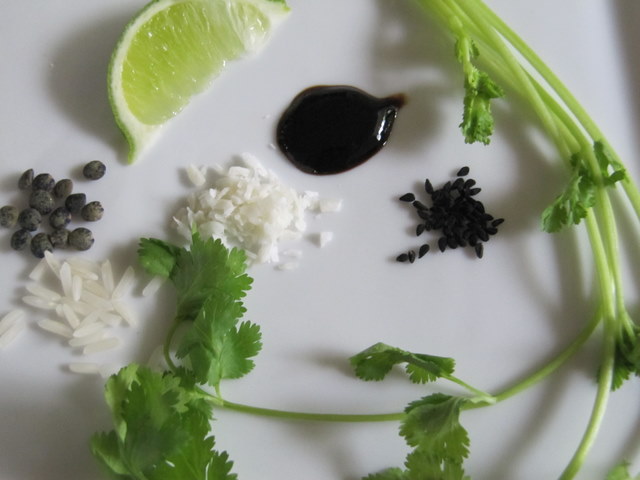 Lentils and Basmati with Tamarind, Coconut, Cilantro and Black Caraway
