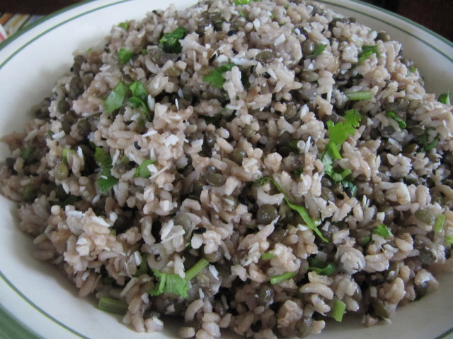 Lentils and Basmati with Tamarind, Coconut, Cilantro and Black Caraway