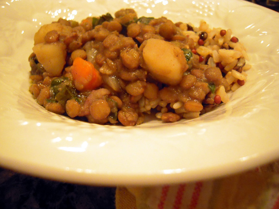 Lentils Once, Twice, and Thrice: Lentils Once with Brown Rice, Lentils Twice in Soup, and Lentils Thrice as Lentil Cakes