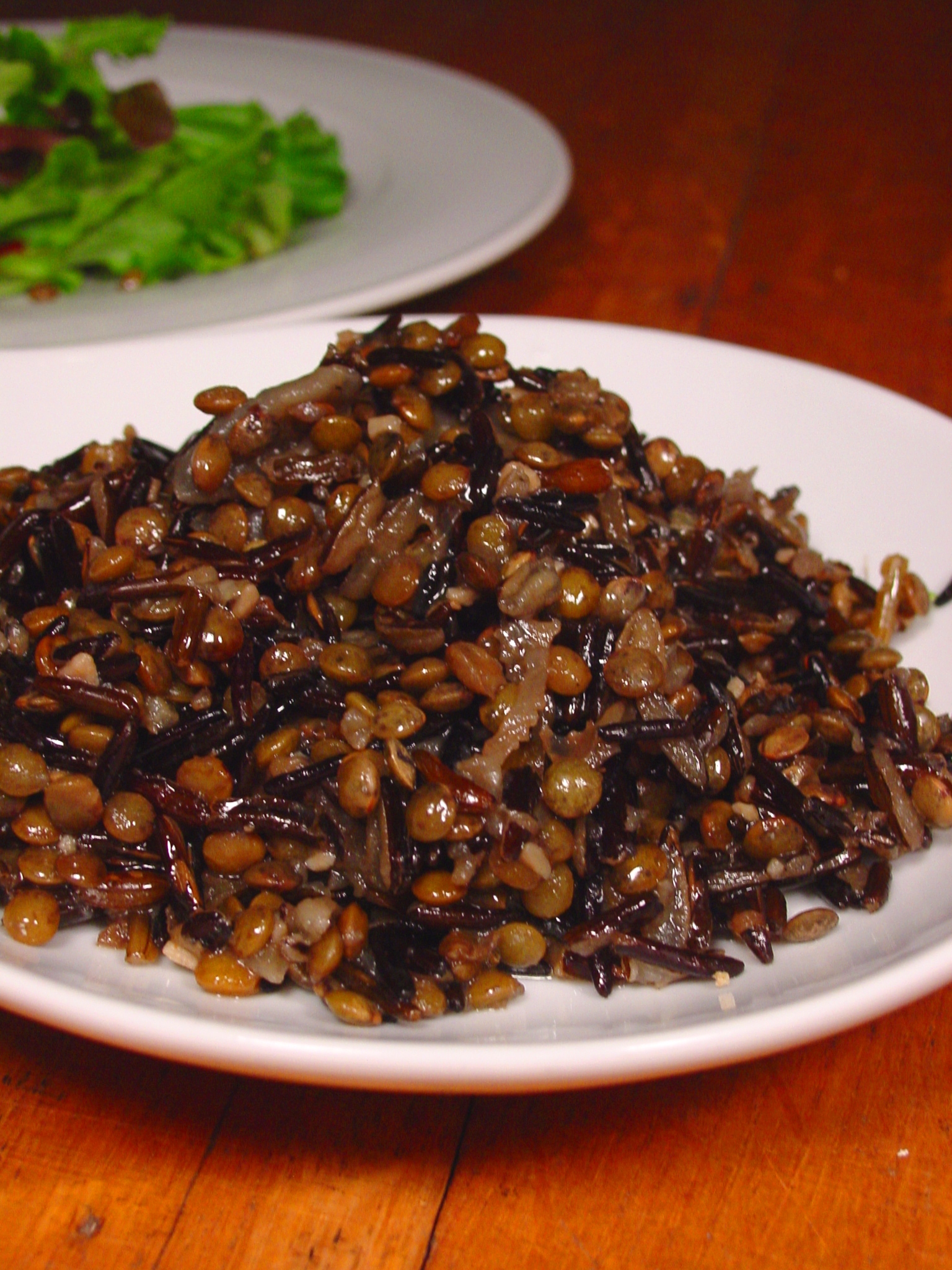 Minnesotan Lentils with Wild Rice and Caramelized Onions