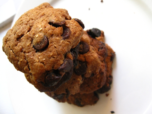 Chocolate Chip, Hazelnut Chocolate and Cream cheese Cookies