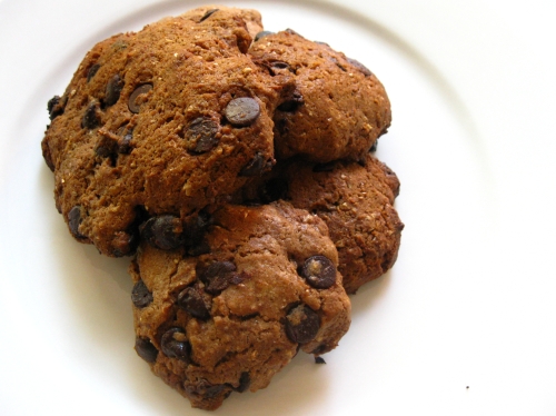 Chocolate Chip, Hazelnut Chocolate and Cream cheese Cookies