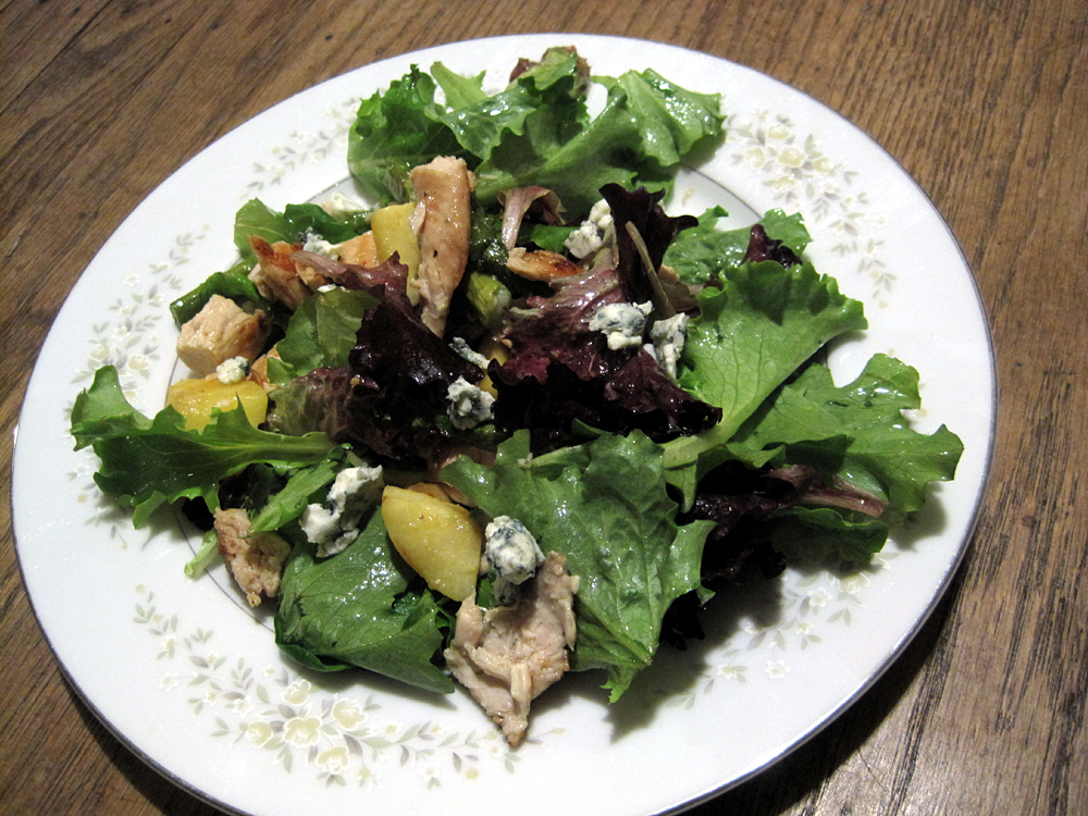 Roasted Apple and Asparagus Salad with Chicken