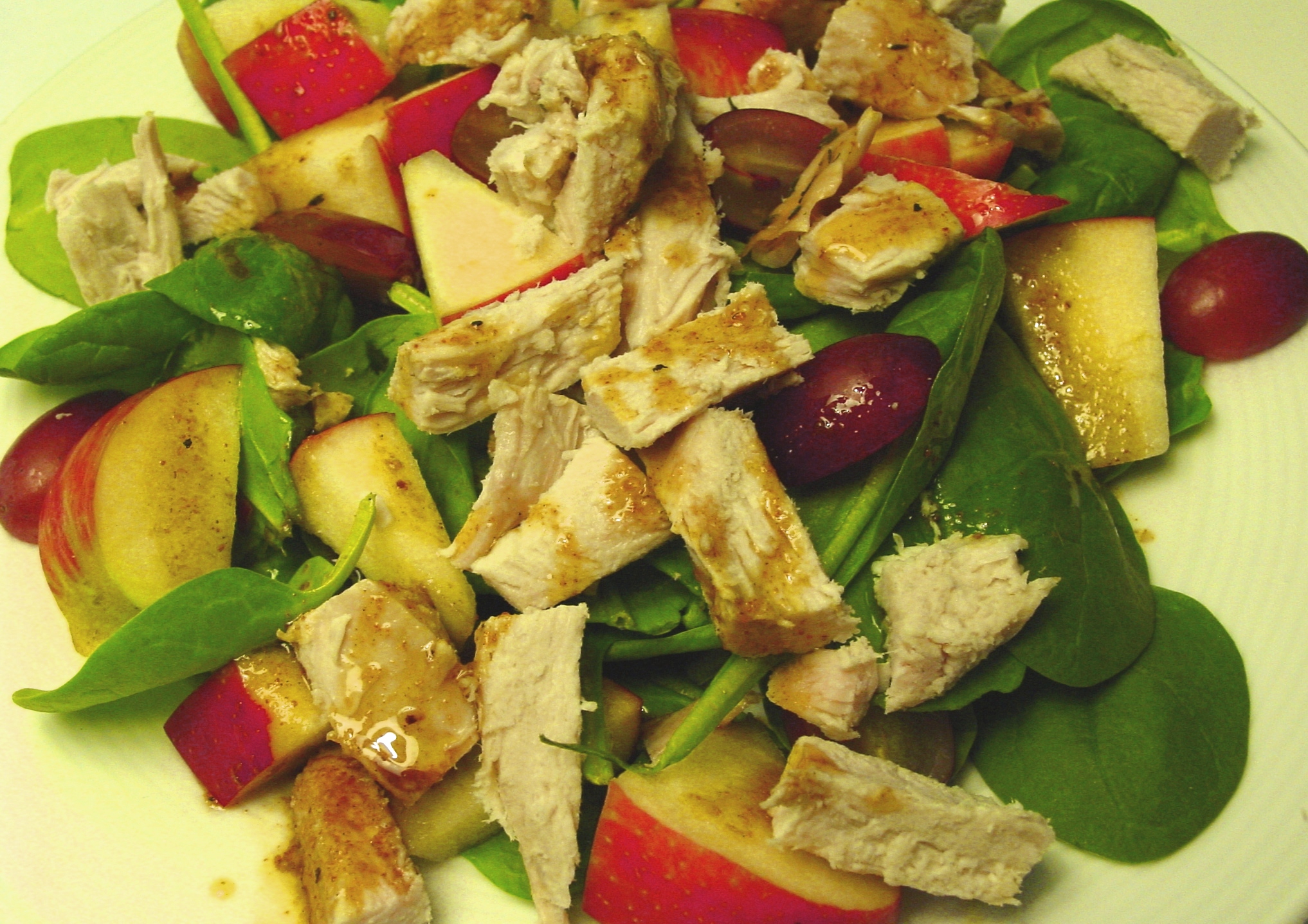 Apple Chicken Salad with Hazelnut Curry Vinaigrette