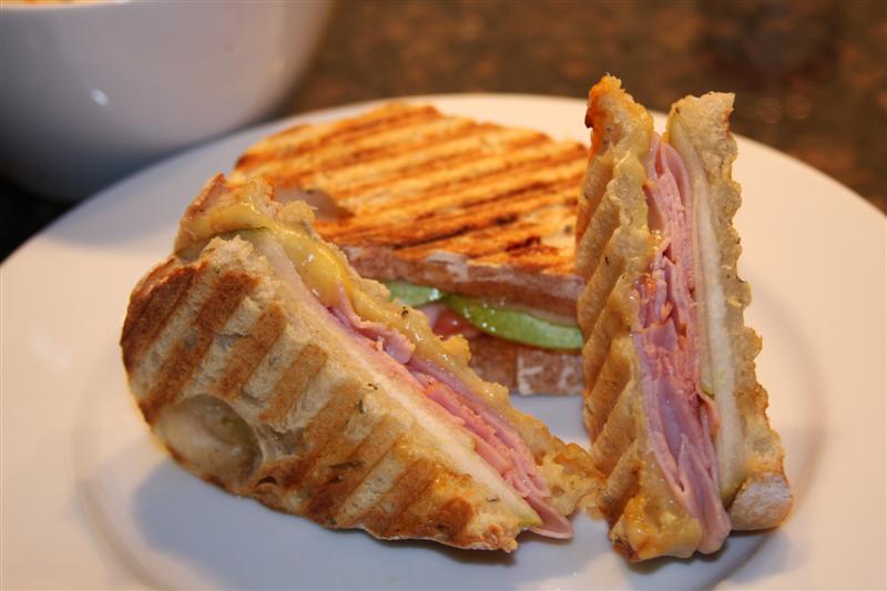 Sweet and Spicy Ham and Cheese Panini