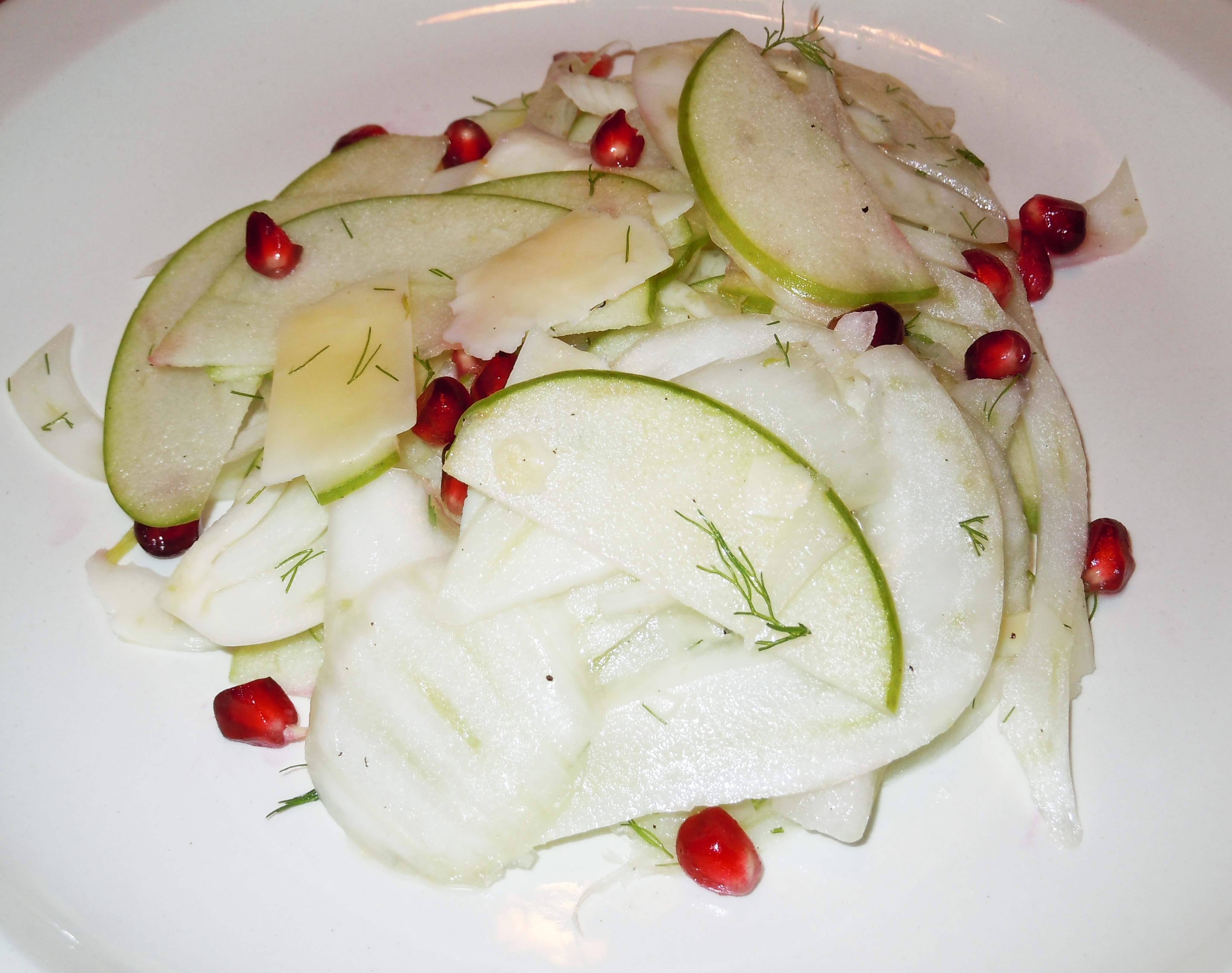 Salty Sweet Apple Fennel Salad with Pomegranate Seeds Recipe on Food52
