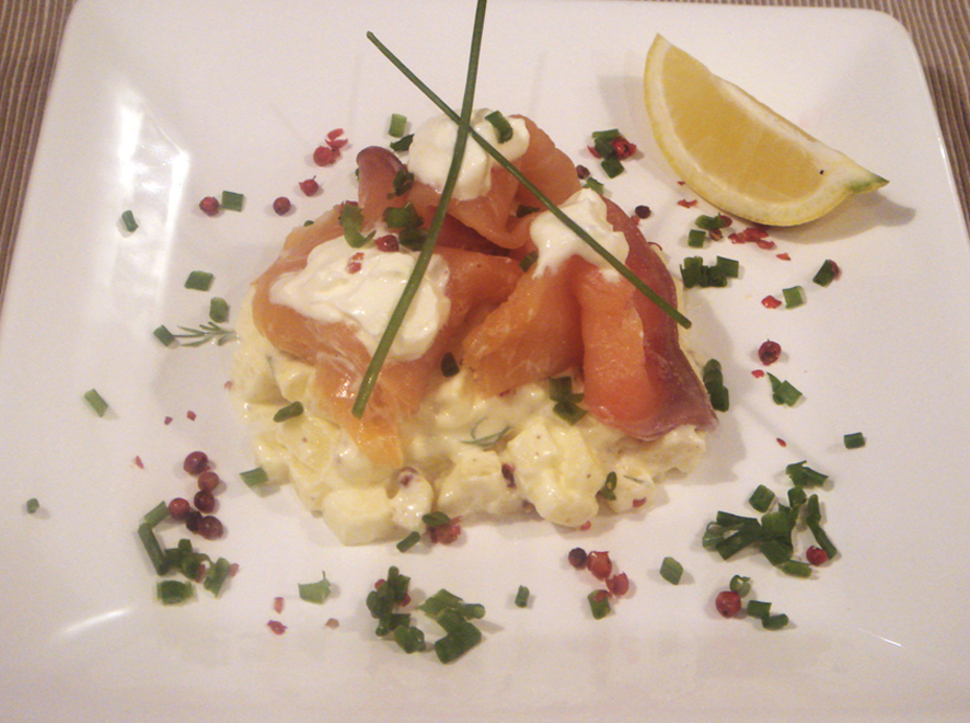 Apple Tartare with Smoked Salmon