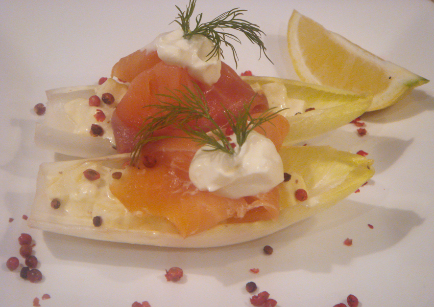 Apple Tartare with Smoked Salmon