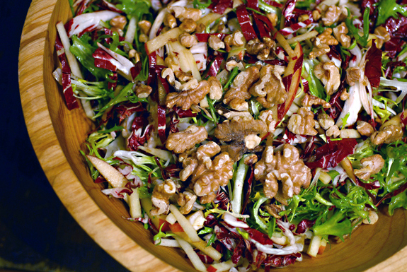 Radicchio Salad with Frisée and Apples