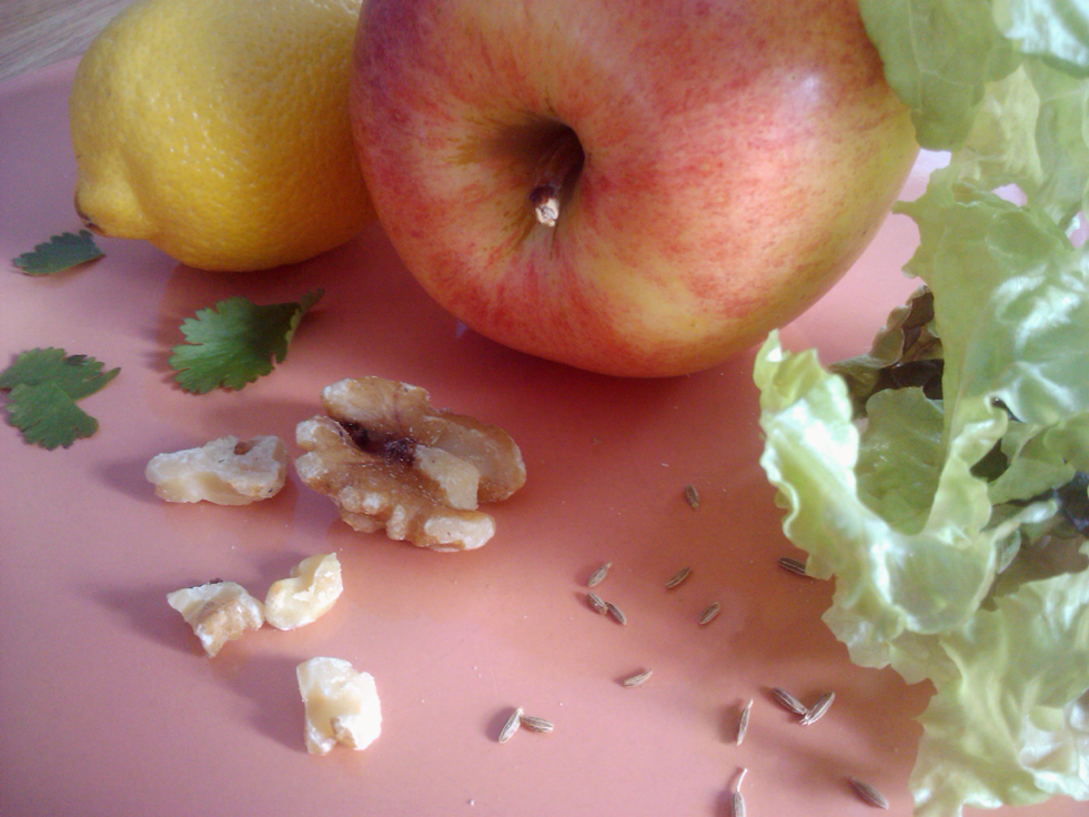 Apples on Greens with Cumin Vinaigrette