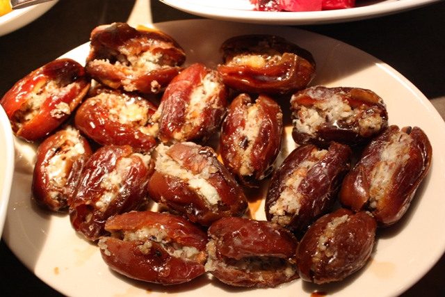 Dates stuffed with blue cheese