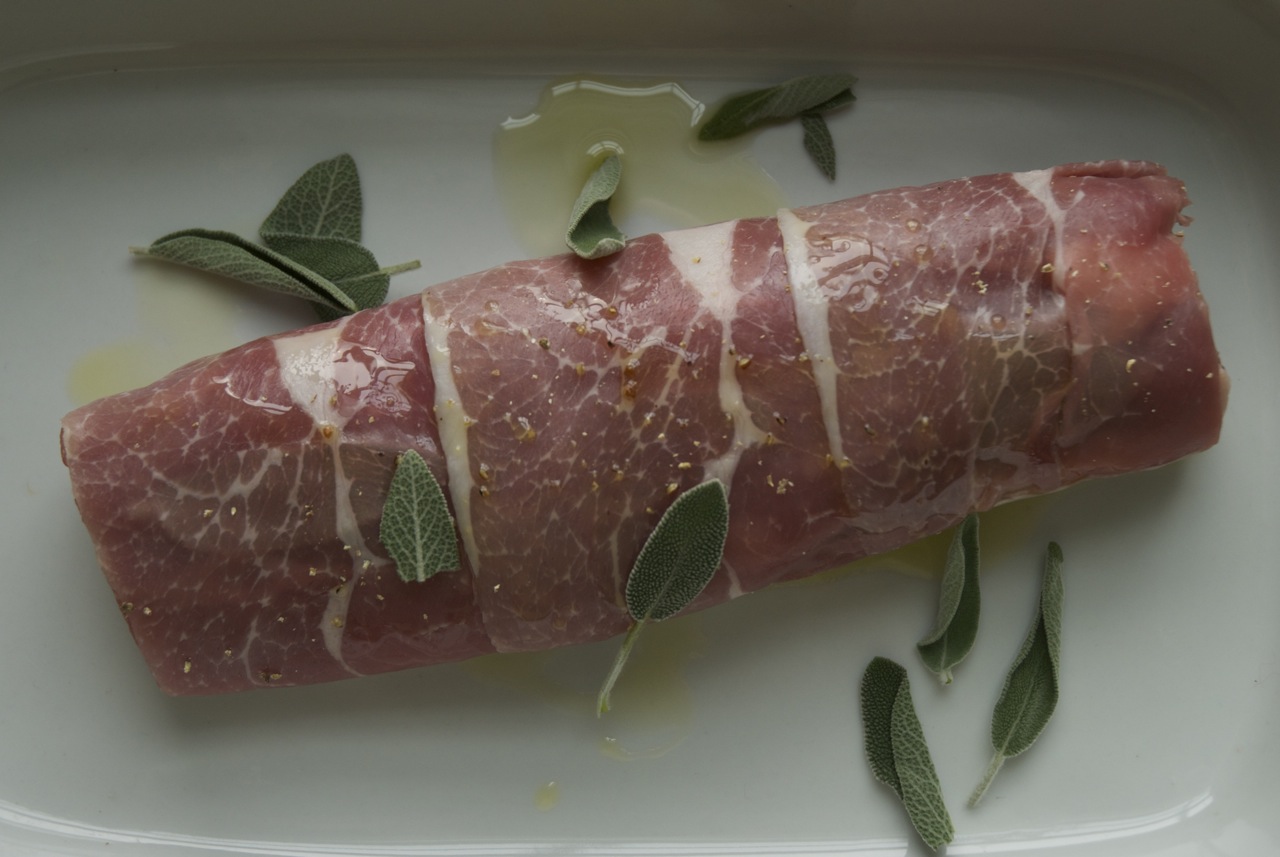 Prosciutto Crusted Pork Tenderloin