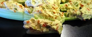 Stuffed celery with cream cheese