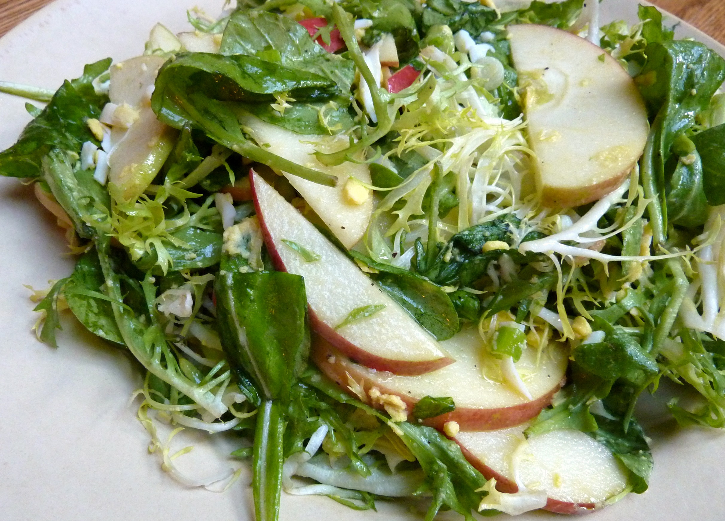 Winter Greens and Apple Salad with Hard-Boiled Eggs