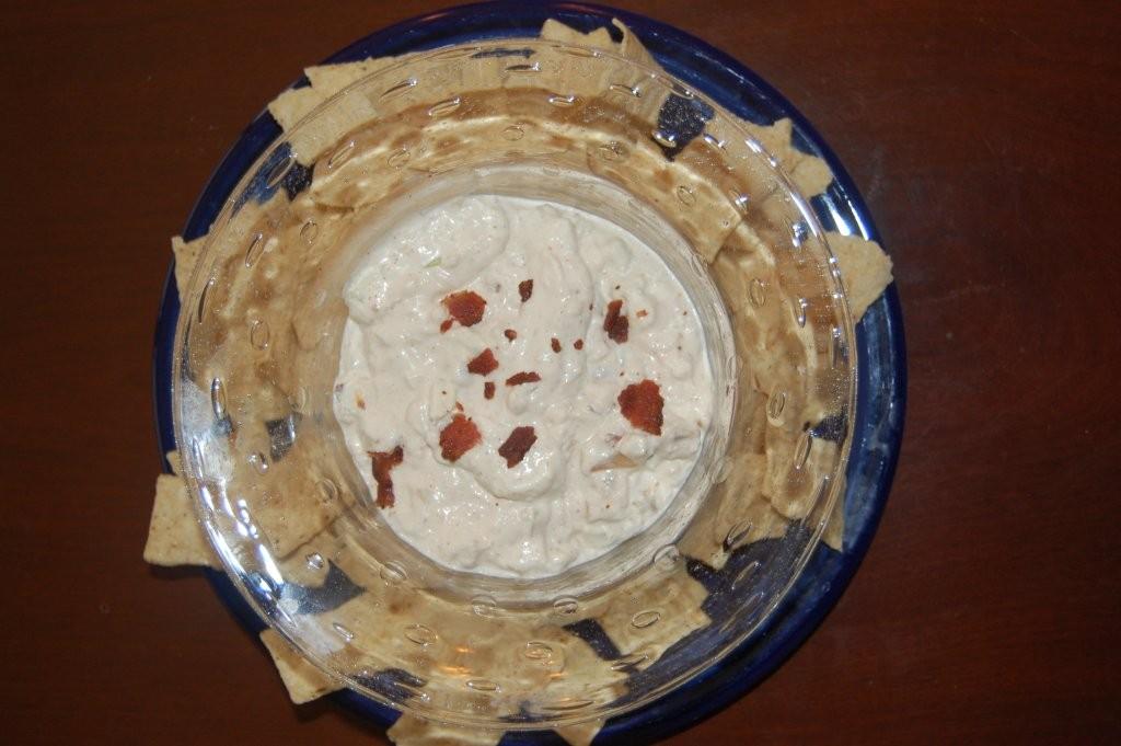 Carmelized onion with bacon and green apple dip/spread