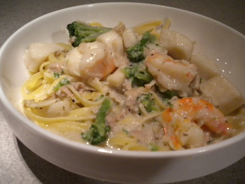 Seafood and Broccoli Pasta