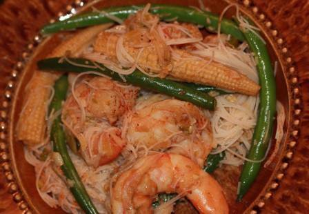 Coconut Curry Shrimp with Rice Noodles