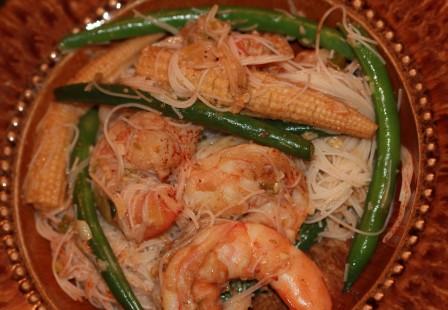 Coconut Curry Shrimp with Rice Noodles