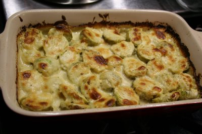 Cheesy Mustard Brussel Sprouts