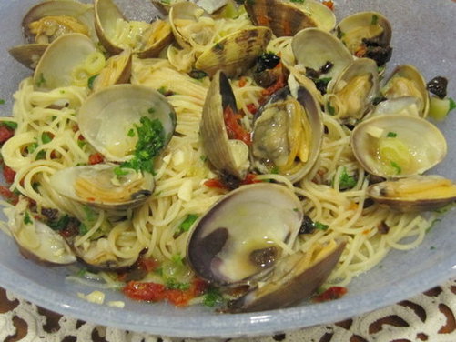Boozy Date Night Clams and Capellini