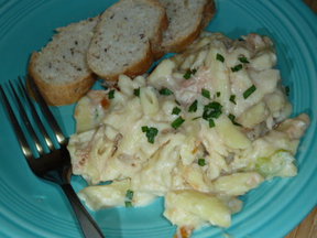 Penne with Smoked Salmon and Horseradish Sauce