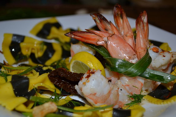 Wicked Pasta with Dynamite Prawns