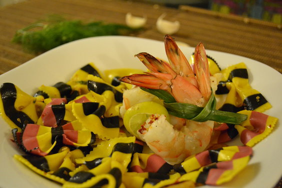 Wicked Pasta with Dynamite Prawns