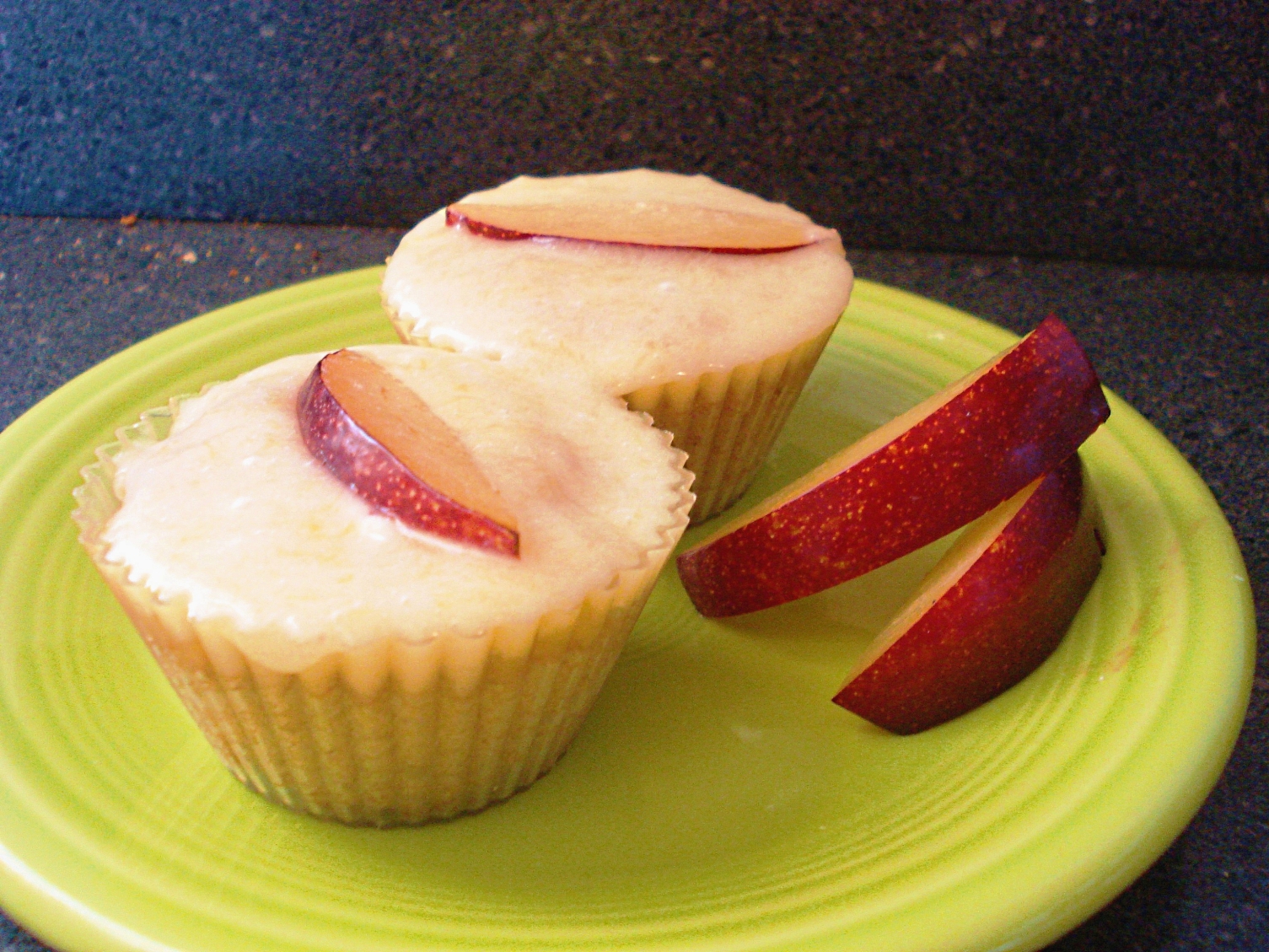 Spice Cupcakes with Plum-Cardamom Glaze