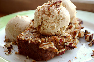 Vanilla Chai Ice Cream with Banana Pecan Bread