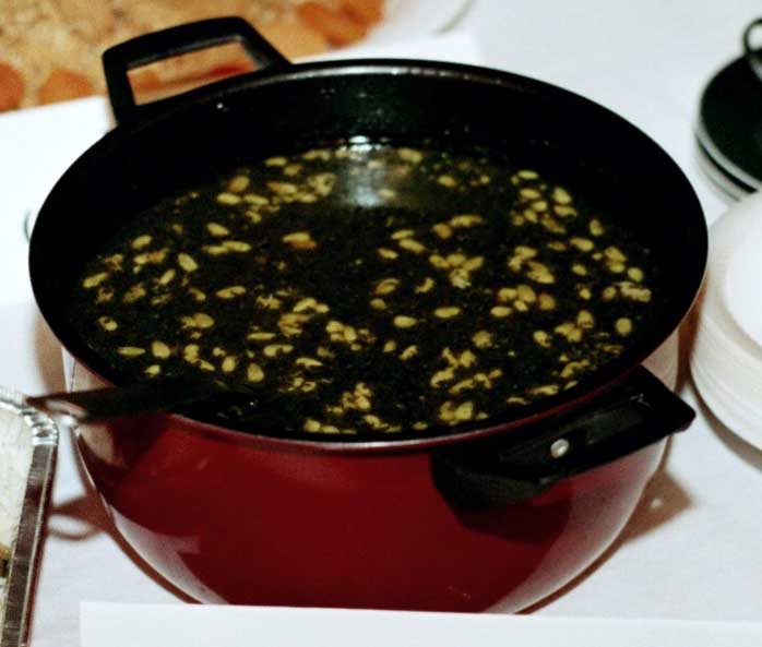 Mulukhiya (Middle Eastern Chicken and Greens Soup)