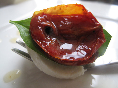 Chicken caprese millefeuille