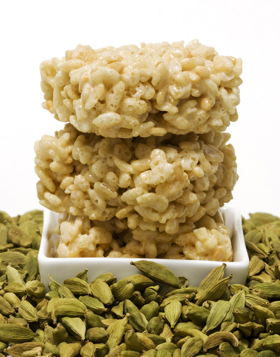 Orange Blossom Cardamom Rice Krispie Treats