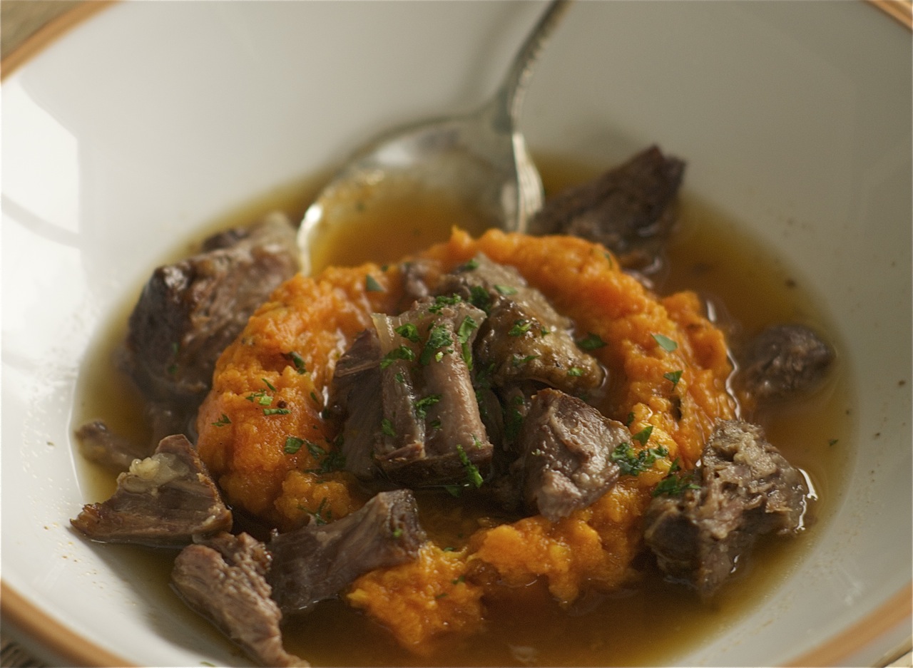 Cardamom Broth with Oxtails & Vanilla Honey Sweet Potatoes