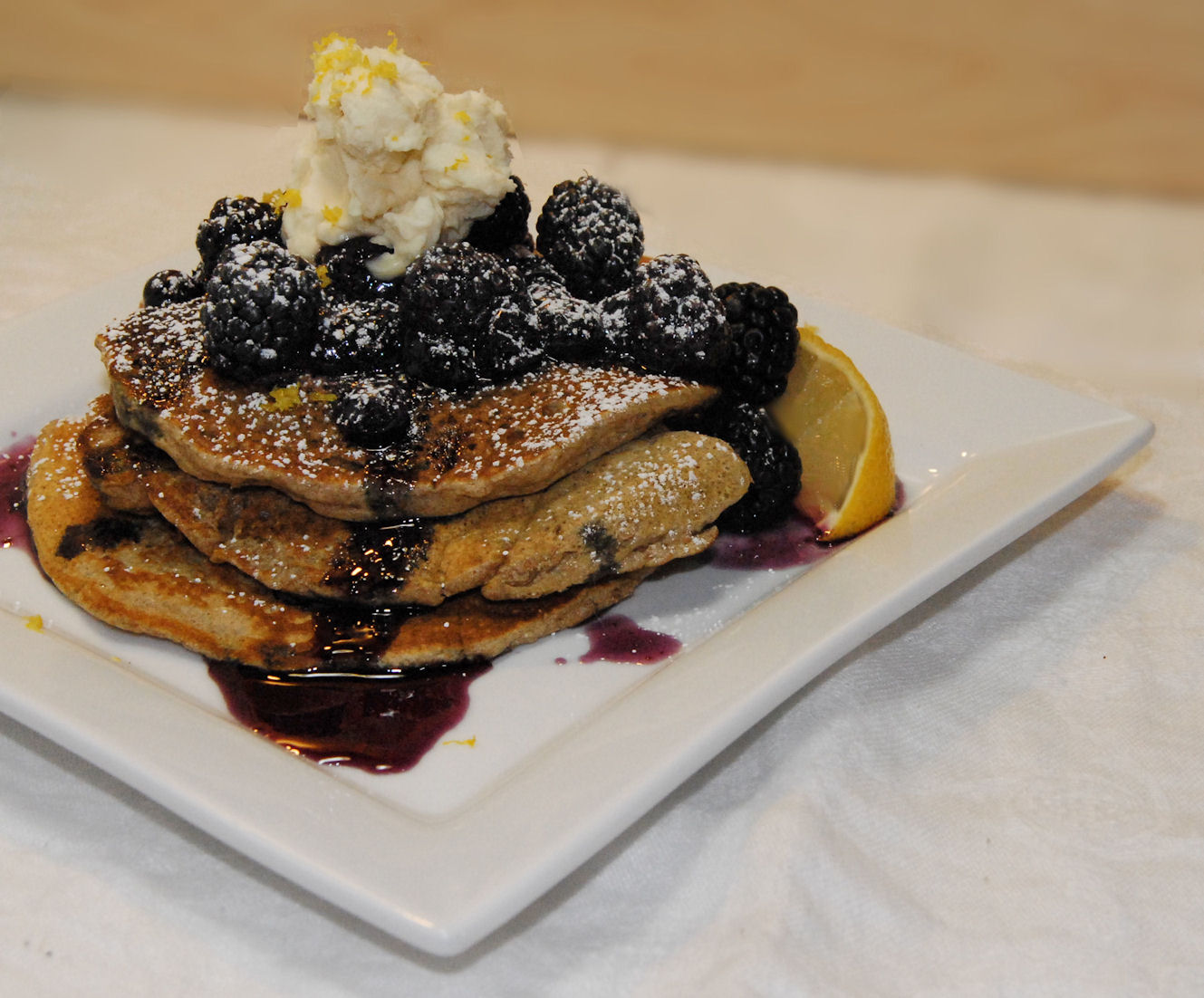 Black and Blue Spelt Pancakes
