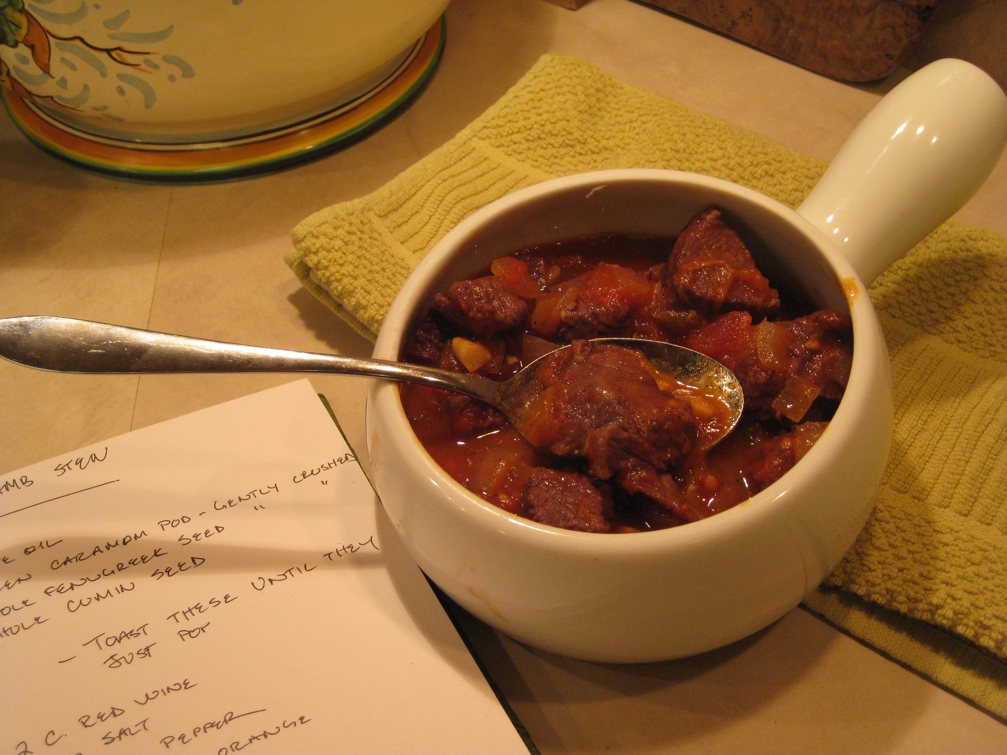 Lamb Stew With Cardamom 