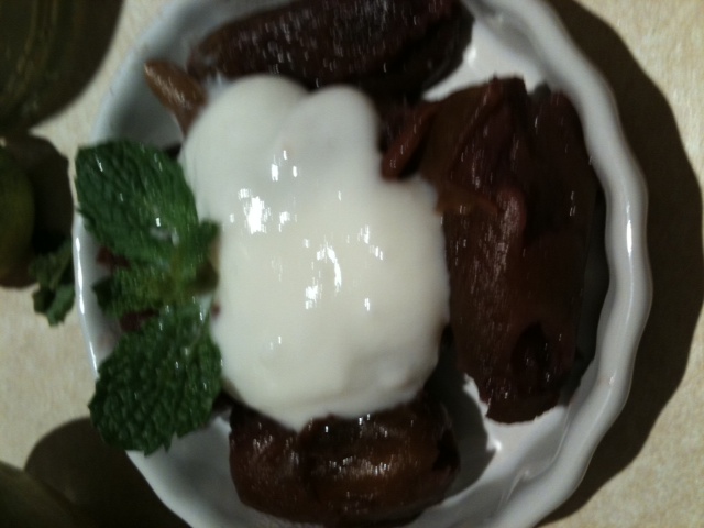 Cardamom & Red Wine Poached Dates with Orange Blossom Yoghurt