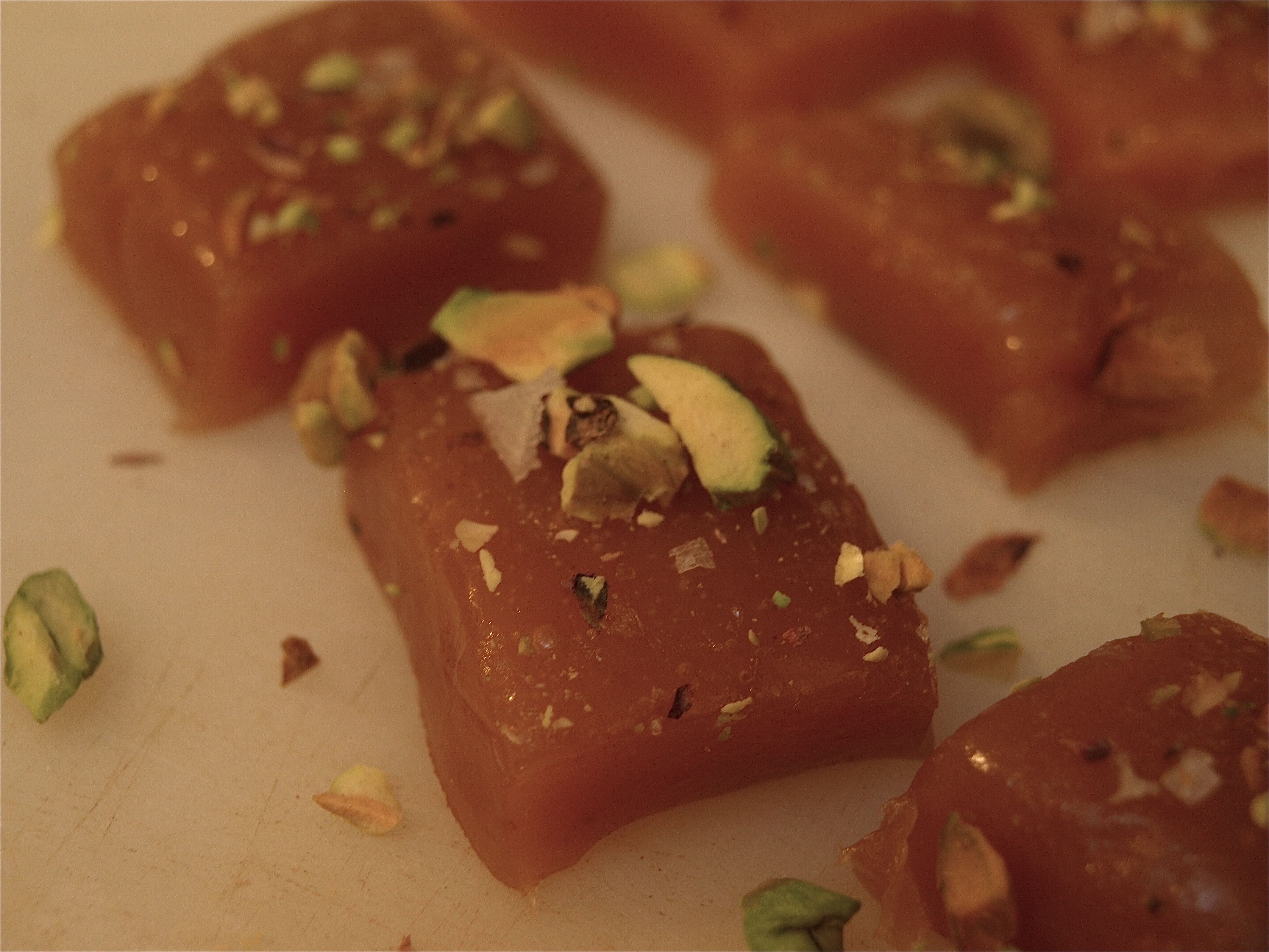 Salted Orange Cardamom Caramels – with or without pistachios or chocolate