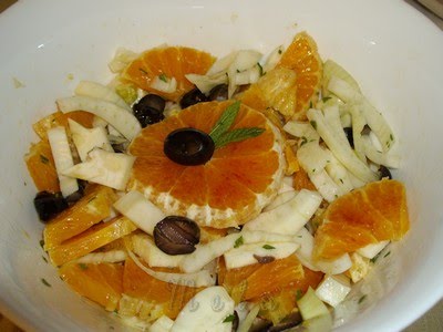 Sicilian orange, fennel and black olives salad