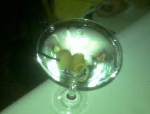 Citrus and olive martini